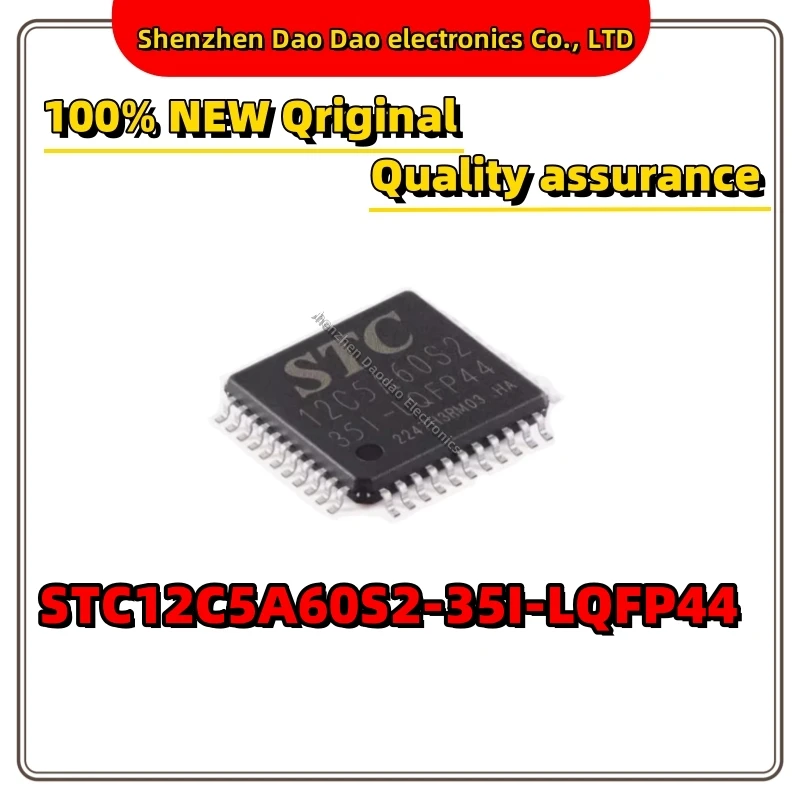 5Pcs STC12C5A60S2-35I-LQFP44 package LQFP44 microcontroller chip Quality Brand New