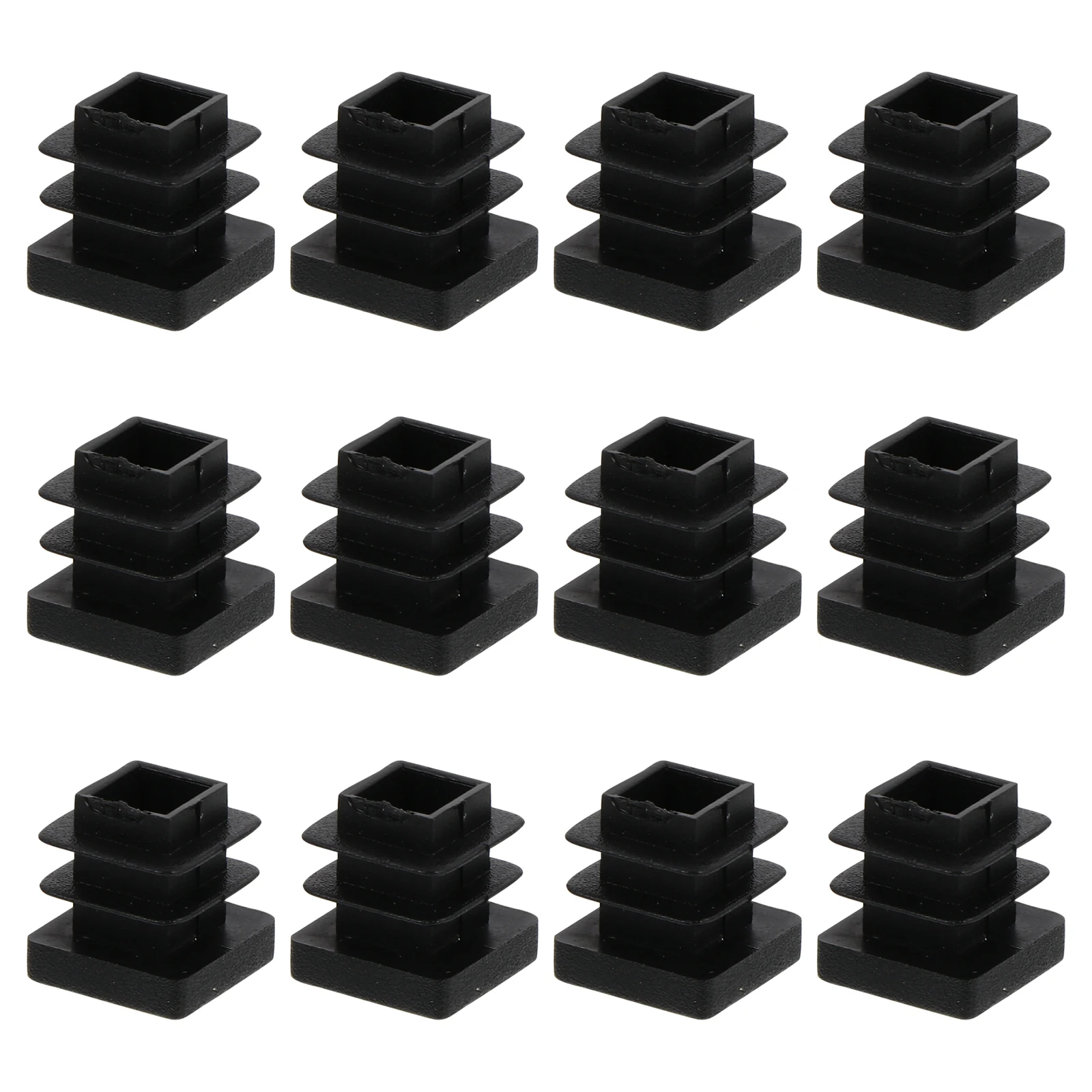 

100pcs Square Tube Glue Plug Black Plastic Furniture Leg Bung Tubing End Cap Protector Noiseless Floor Cover Furniture Parts