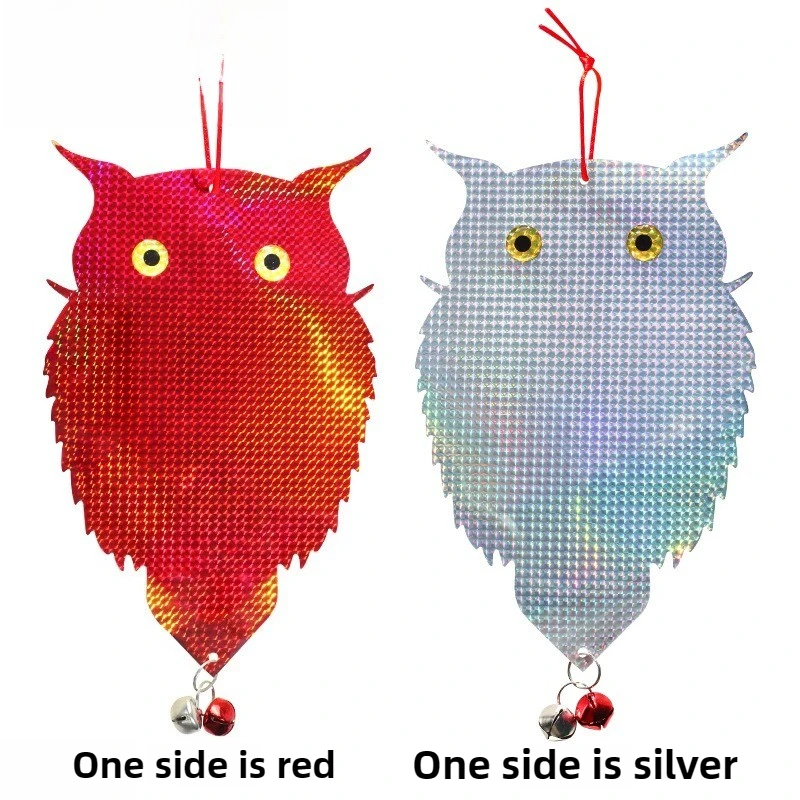 

Лазерный двусторонний репеллент для птиц, сова, ферма, овощное поле, фруктовый сад, светоотражающий репеллент для птиц, подвесной жирный сова