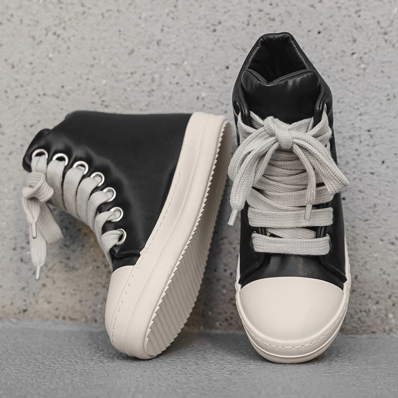 Men Mid Top Insulated Skate Shoes Warm Chunky Sole Niche Design Low Casual Street Winter Footwear