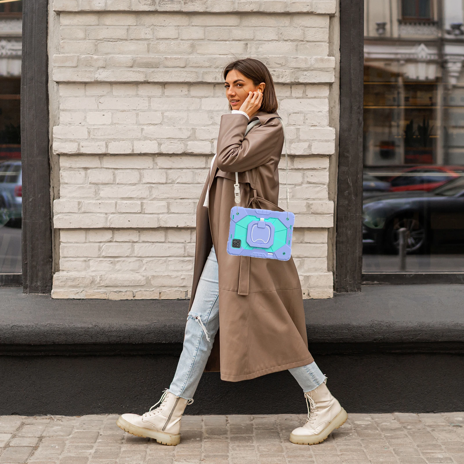 Capa para xiaomi redmi pad 12.1 poco 12.1 polegadas 2024 pad 8.7 pc + capa de suporte de silicone com alça de ombro para xiaomi pad 7