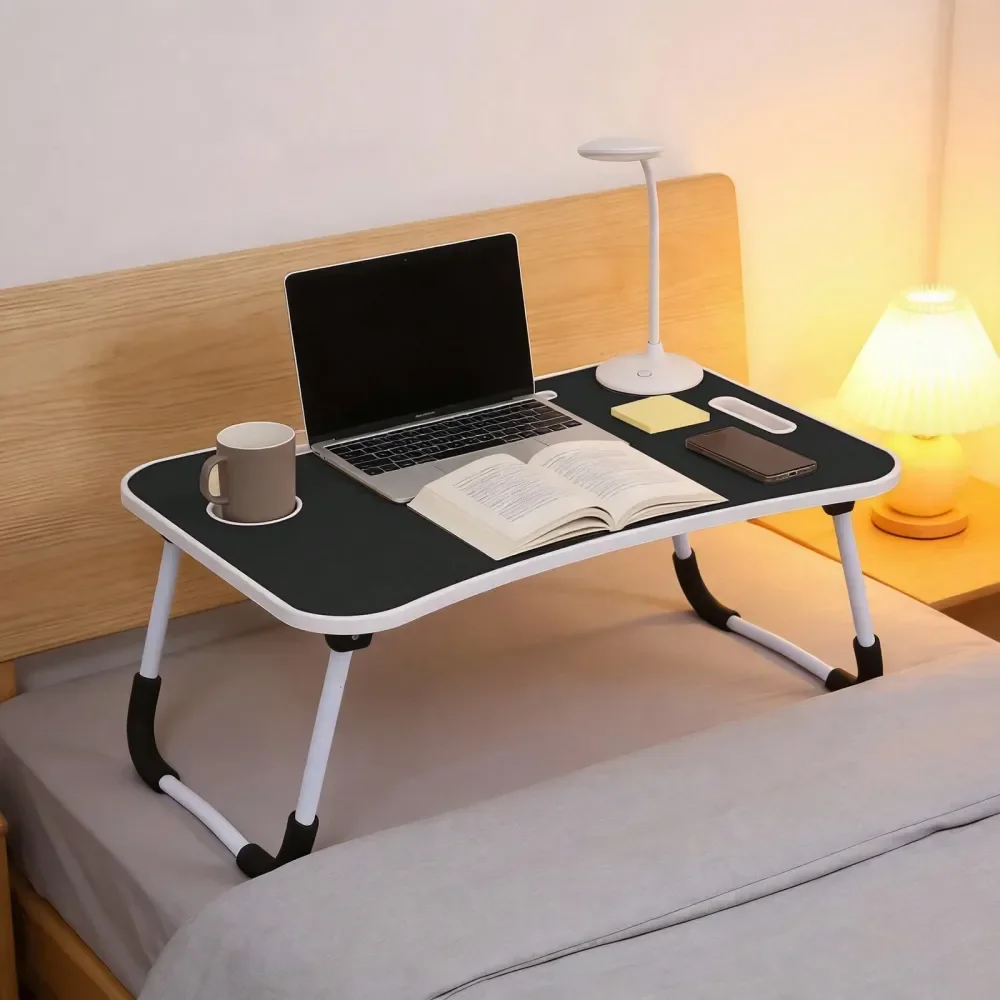 

Laptop Bed Table With Cup Holder, Multifunctional Tray Holder With Tablet Card SlotPerfect For Eating, Reading, Writing On The