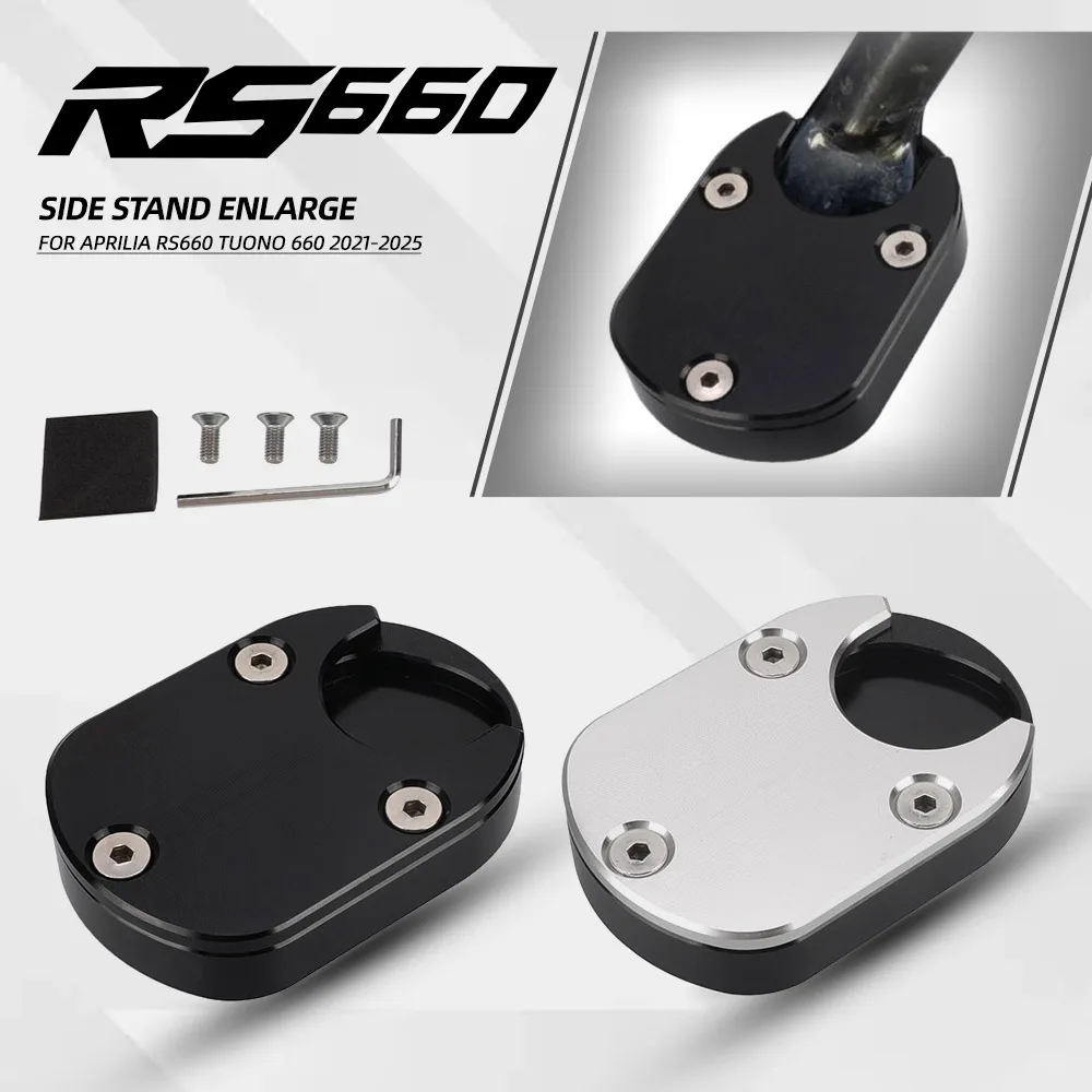 For Aprilia RS660 Tuono 660 2021-2023-2024 2025 Kickstand Foot Side Stand Extension Pad Support Enlarge Plate Tuono660 RS 660