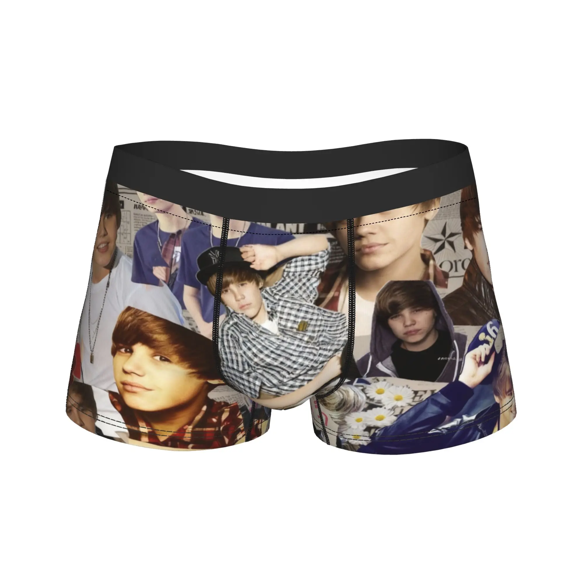 

Нижнее белье Justins Biebers, мужские трусы, сексуальные мягкие боксеры на заказ, качественные боксеры больших размеров