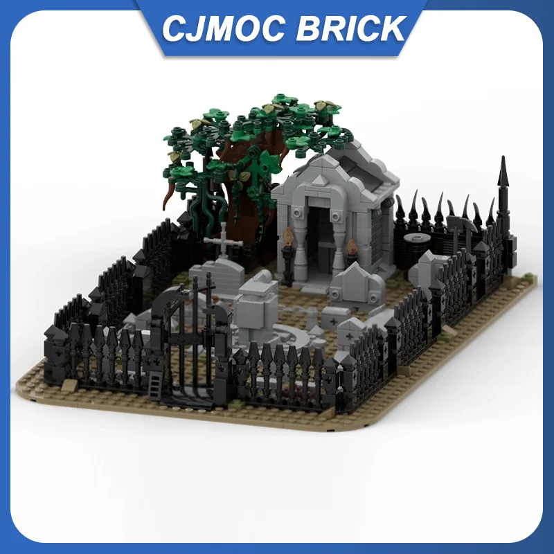 

Средневековый замок, модель MOC, строительные кирпичи, кладбище с криптом, модульная технология, подарки, праздник, сборка, детские игрушки