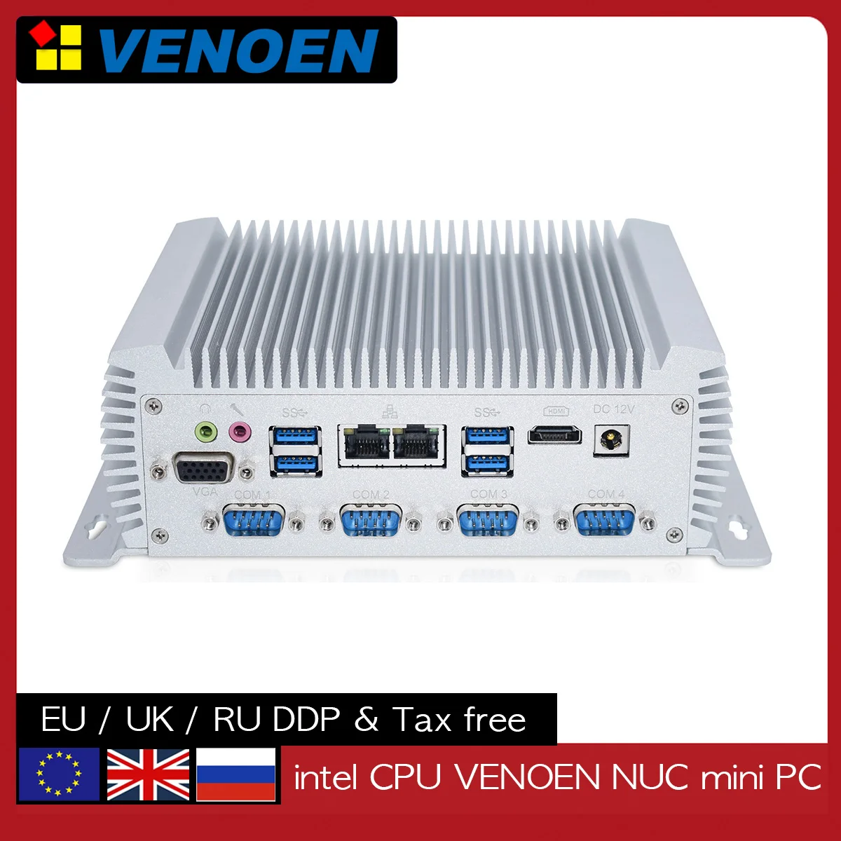 Fanless Intel Core i7 4500U i5 4200U HDMI VGA Thin Client Industrial Computer Mini PC RS232 RS485 COM Windows IOT SIM Card 4G