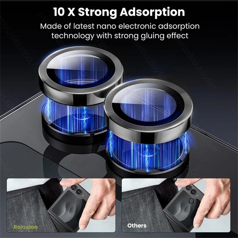 ZFlip6 Case Rear Metal Camera Protector for Samsung Galaxy ZFlip6 ZFlip Flip 6 5G Back Lens Tempered Glass Ring Cover Sansung Z6