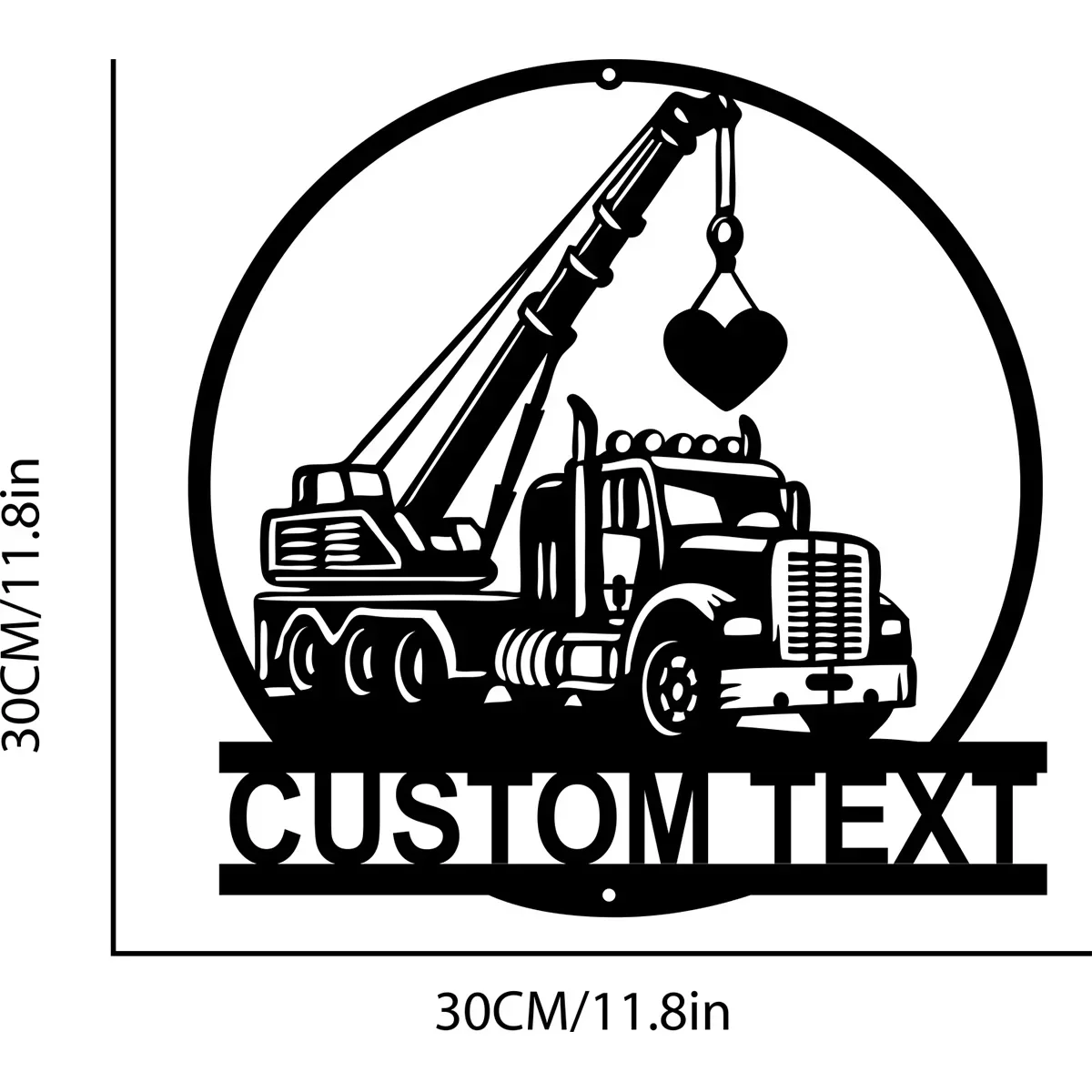 Salute The Construction Heroes: Our Personalized Trucker Name Sign, with Crane Art. Perfect for Homes, Celebrating Vehicle Loads