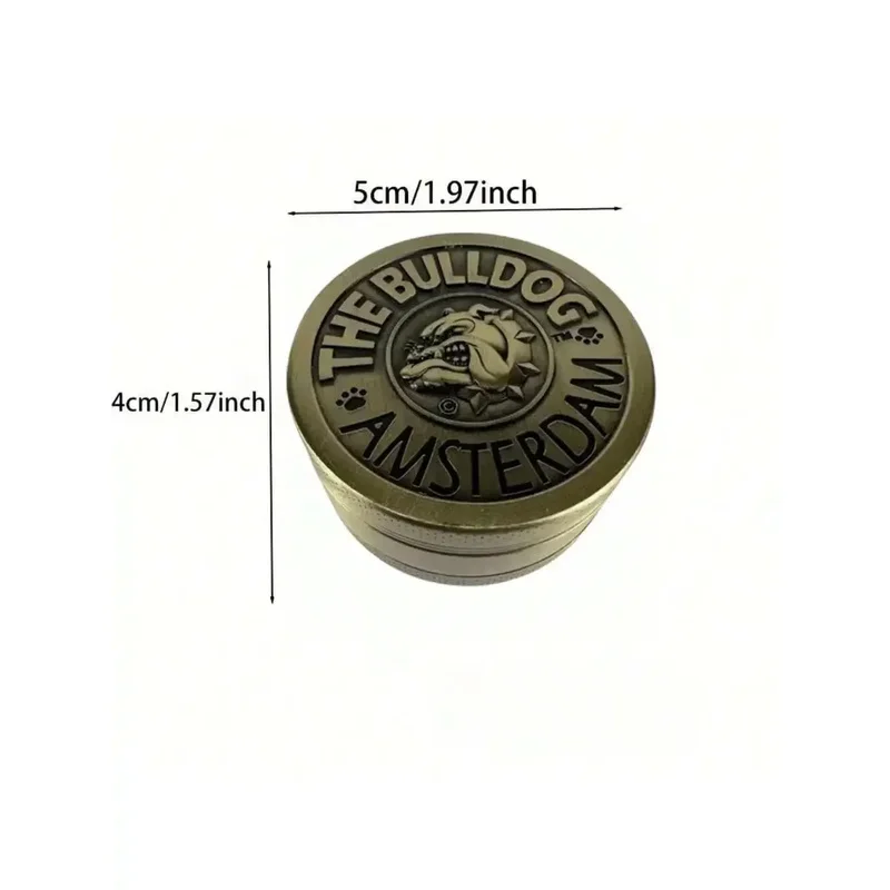Bulldog Pattern Metal Herb Grinder 4 Layers 1.6/2 Inch Tobacco Spice Grinder Smoking Accessories