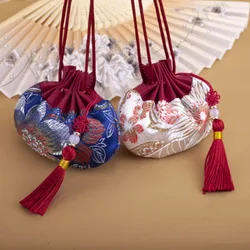 Sachet Empty Bag Chinese Style Jewelry Storage Bag Handmade Vintage Embroidery Sachet Lucky Tassel Drawstring Bag For Wedding