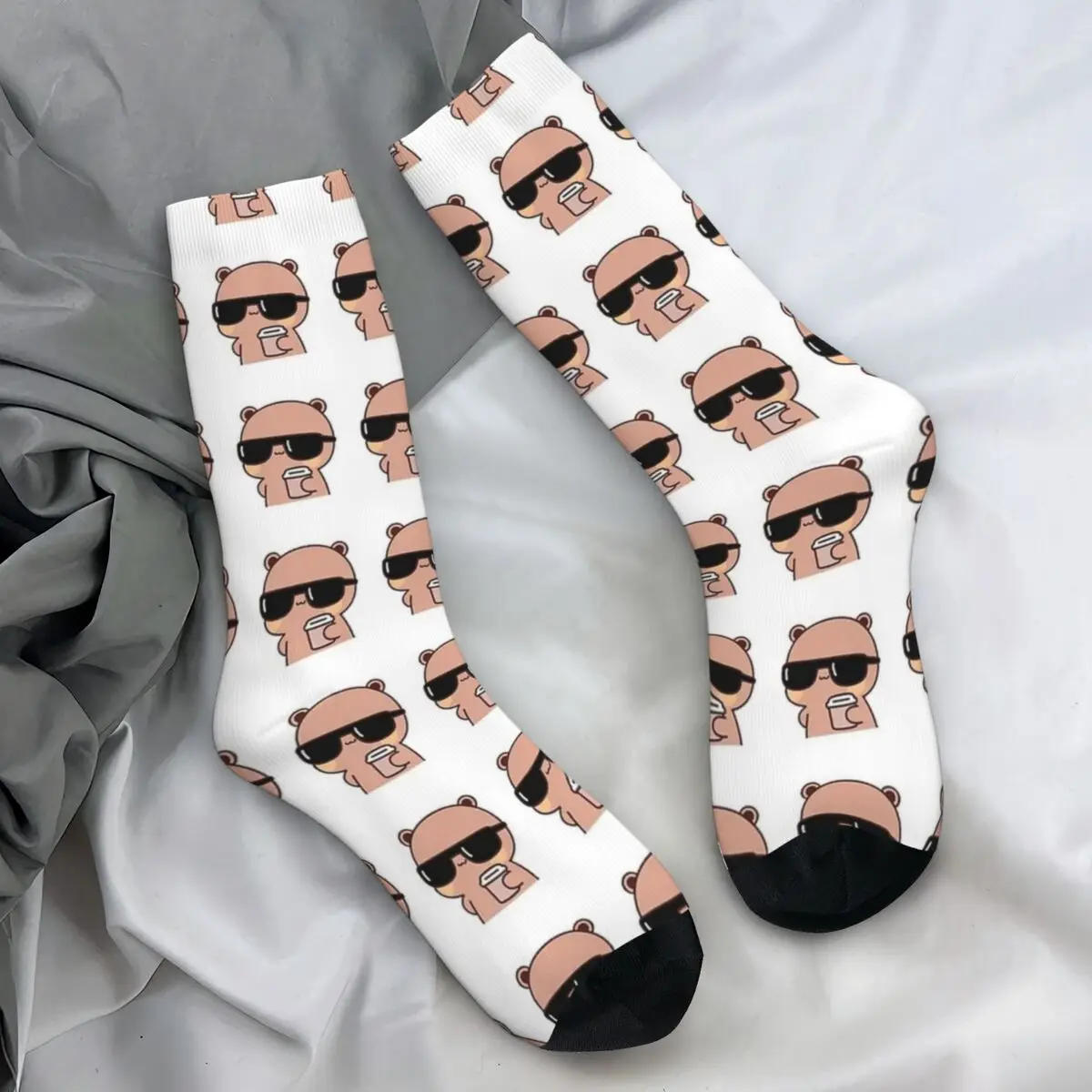 Cool Bubu Dudu Morning Coffee Socks Winter Cute Panda Stockings Funny Couple Quality Socks Running Sports Anti Skid Socks