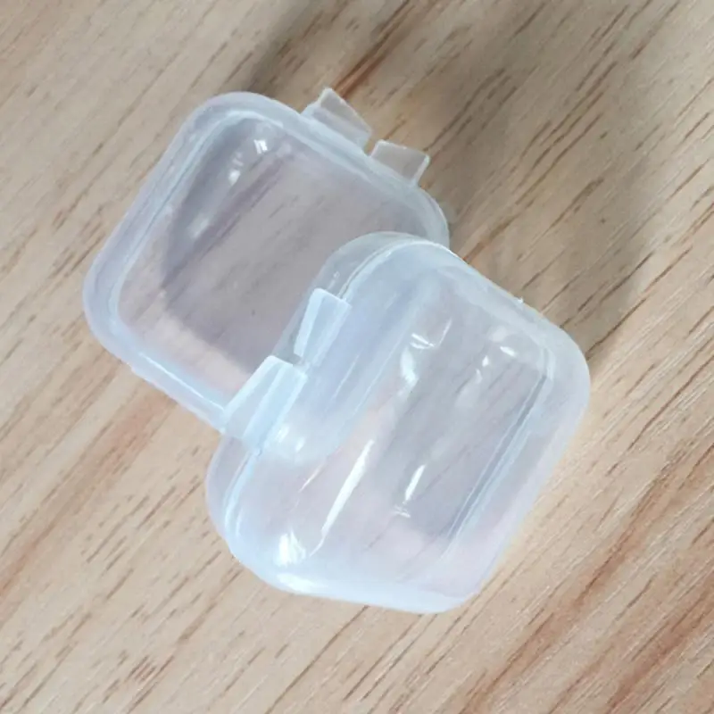 Small Boxes Square Transparent Plastic Box Jewelry Storage Case Finishing Container Packaging Storage Box for Earrings