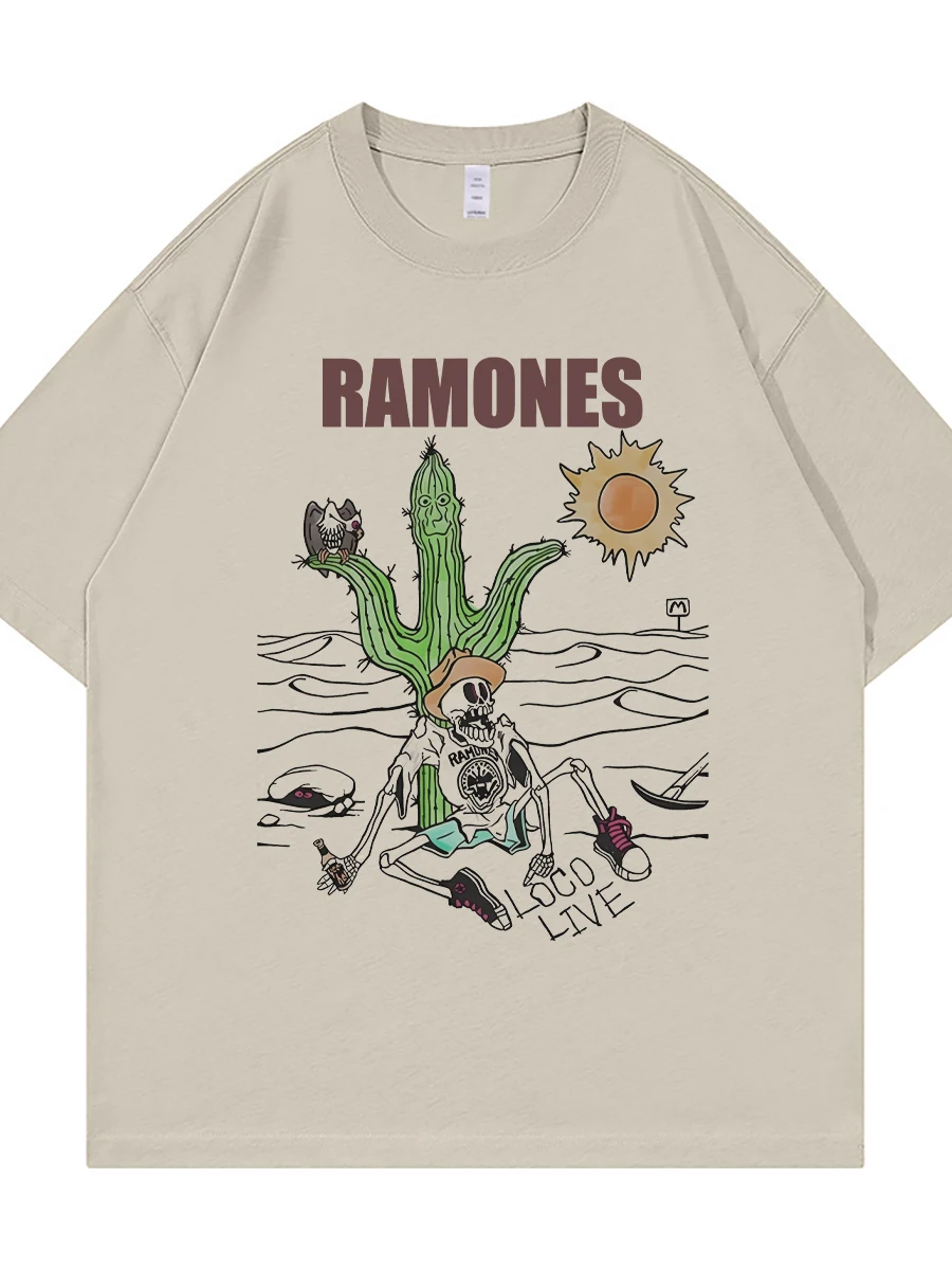 Retro American Streetwear Vintage Loose Fit Cotton round Neck Short Sleeve T-Shirt Youth Casual Style Breathable Summer Top