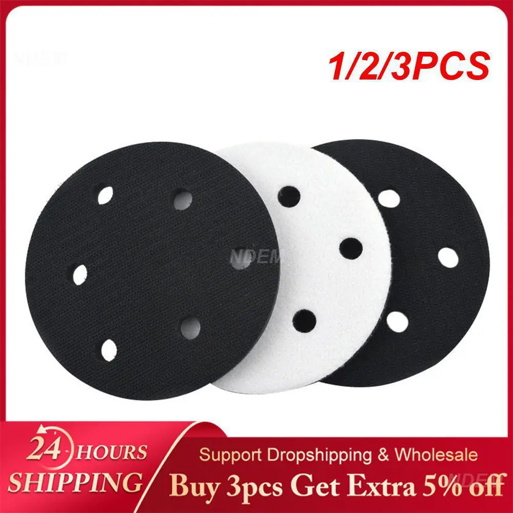 1/2/3PCS Grinding Disc Pad Sturdy Sandpaper Pad Pneumatic Grinding Pad Easy To Clean 125mm Tray Pad Soft Multiple Specifications