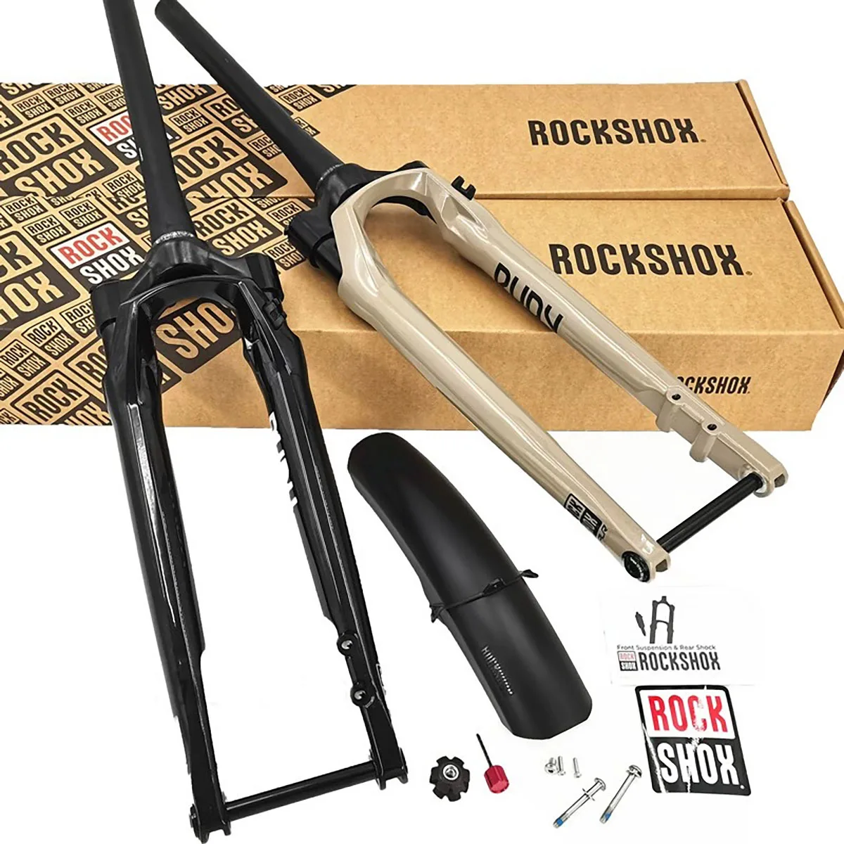 

2025 ROCKSHOX Rudy Ultimate XPLR SUSPENSION FORK 700c 30mm, 40mm travel Charger Race Day 2 12x100mm Axle