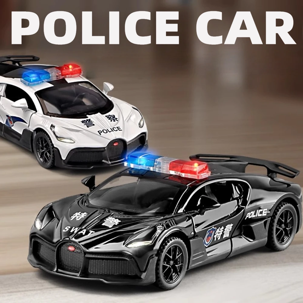 

1:32 Lambor LP750 Divo Полицейская модель автомобиля Игрушечный сплав Литье под давлением Моделирование дверей Открытый звук Свет спортивные автомобили Модели для мальчиков Подарки