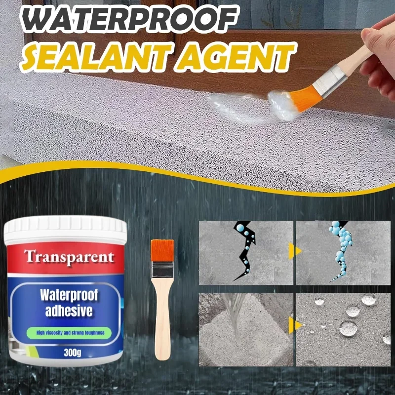 Invisible Waterproof Agent Transparent Waterproof Coating Sealant Super Strong Leak proof sealant, for Crack Leakage Repairs