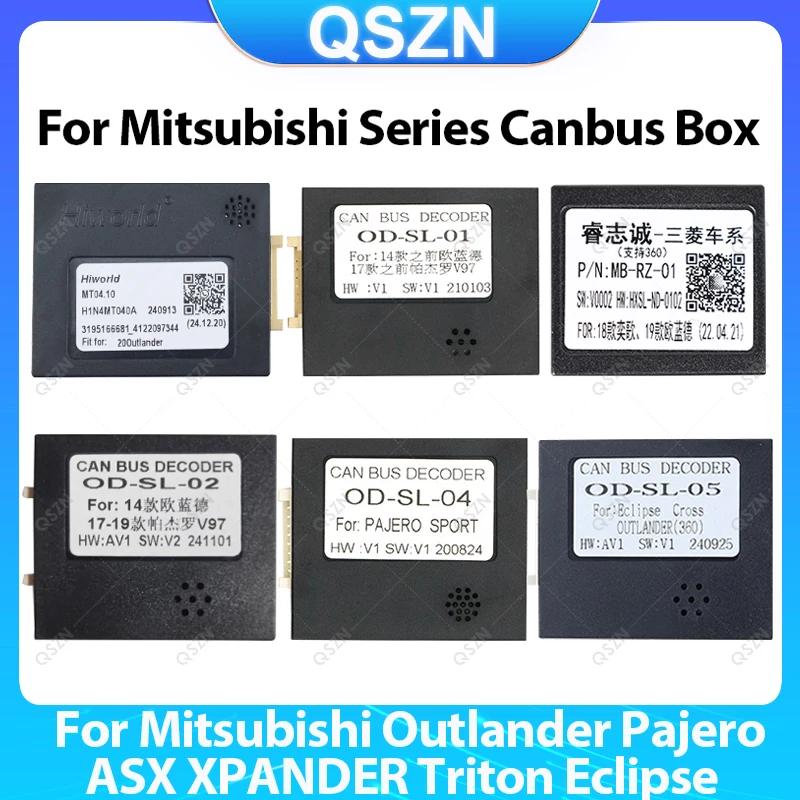 QSZN Canbus Box Adaptor RP5-MT-101 For Mitsubishi Outlander Pajero ASX XPANDER Triton Eclipse Car Radio Android