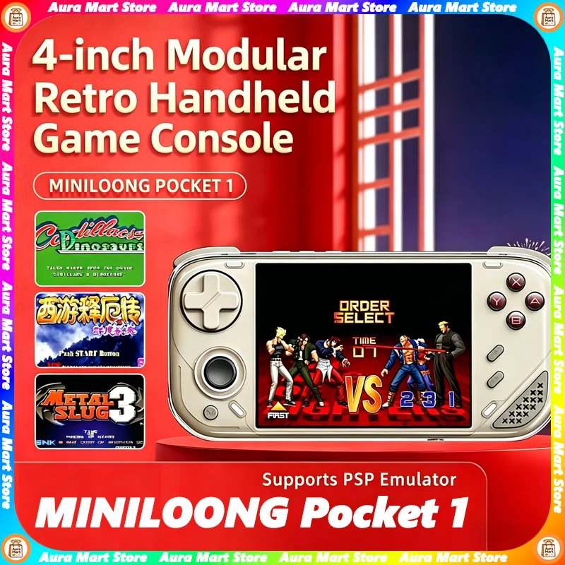 

Портативная игровая консоль MINILOONG Pocket 1 с HD-дисплеем 960×720, ретро-геймпад для ностальгических аркадных игр, HDMI, Wi-Fi