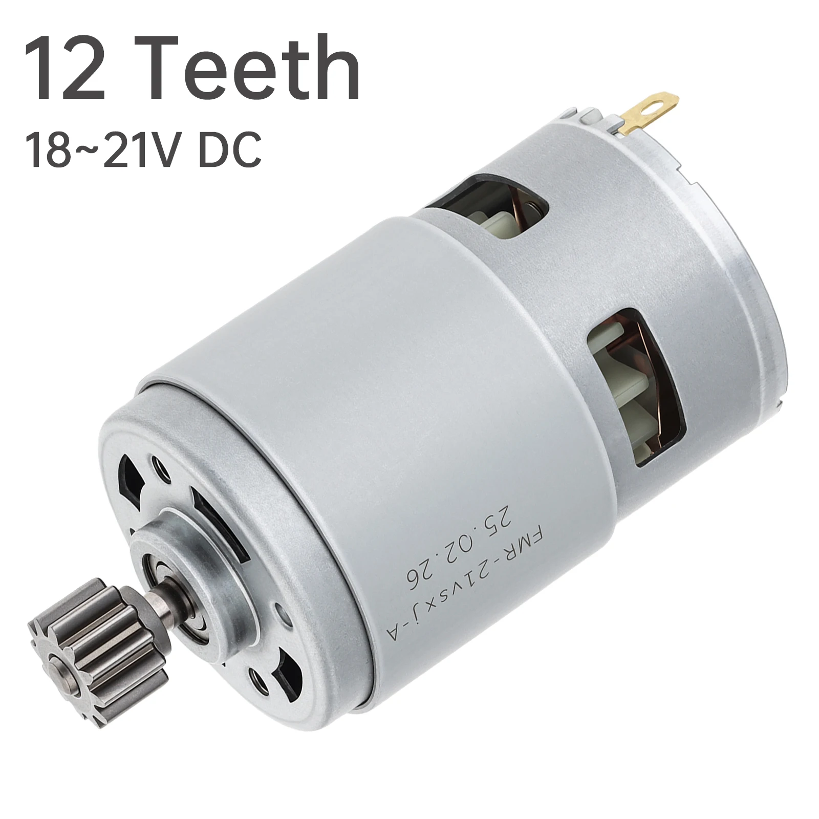 RS775 DC Motor with 12 Teeth Gear 18V-21V 20000-24000RPM Micro Motor for Electric Lawn Mower / Electric Chainsaw / Hedge Trimmer