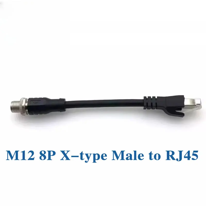 M12 to RJ45 Ethernet Cable 8Pin X-code Ethernet High-flexibility Double shielded M12 Male Female Connector for Industrial Camera