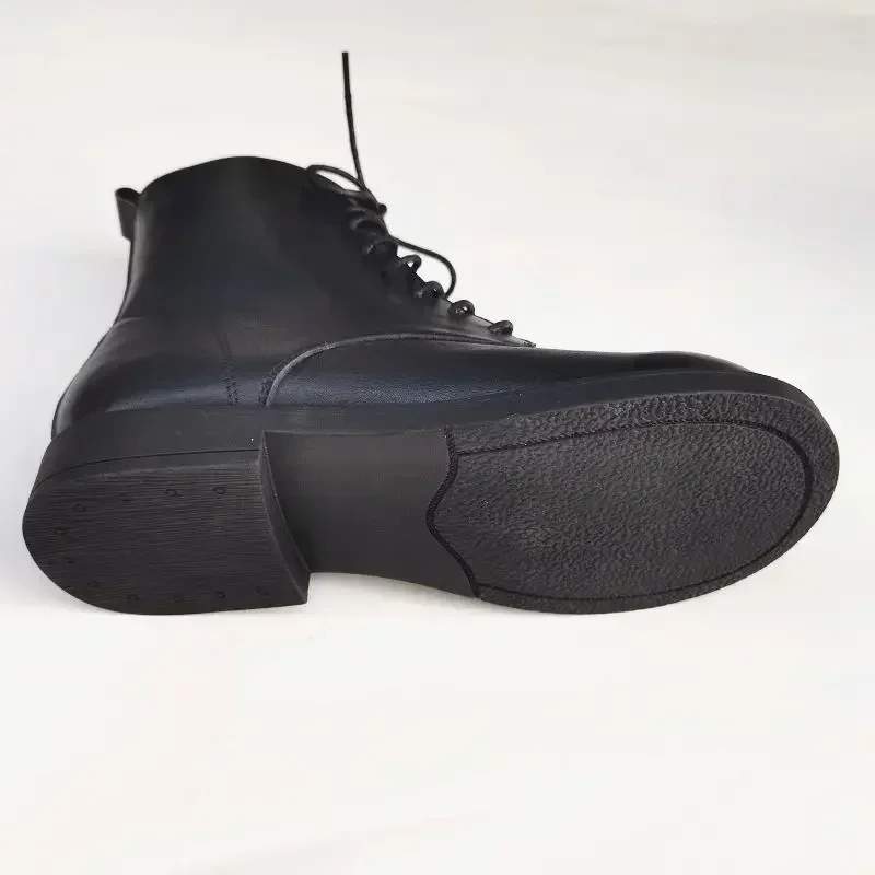 Wide Toe Real Wool Boots Winter 2024 Women Shoes with Long Noses Sheepskin Natural Leather Sheep Fur Short Boots Snow Boots