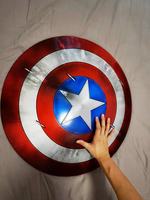 Official 60cm Marve Model Toy 1:1 Captain America Shield Aluminum Alloy Production Shield Model Collect Ornaments Gift For Boys