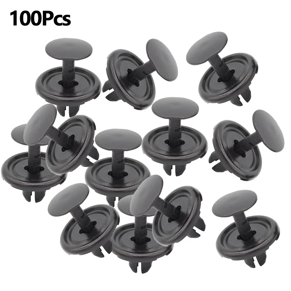 

90467-07214 100 Pcs Nylon Clip Car Accessories 20mm X 9mm Black Nylon Fender Liner Retainer Fits Into 7mm Hole