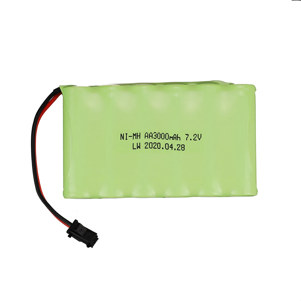 7.2v 3000mah Rechargeable Battery For Rc toys Cars Tanks Robots Gun AA NI-MH Battery 7.2v Battery Pack For Rc Boats With SM Plug