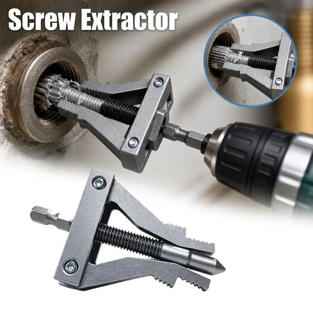 Universal Broken Pipe Extractor Faucet Valve Stuck Insert Remover Hex Shank Drill Powered Plumbing Repair Tool Heavy Duty Kit ﻿