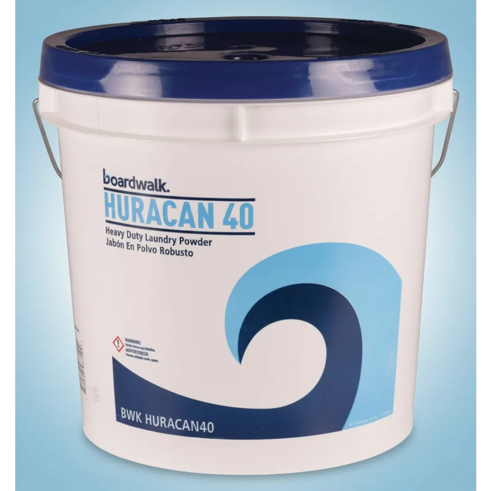 Detergente para ropa en polvo con aroma de limón fresco Low Suds, cubo de 40 lb para uso industrial y doméstico