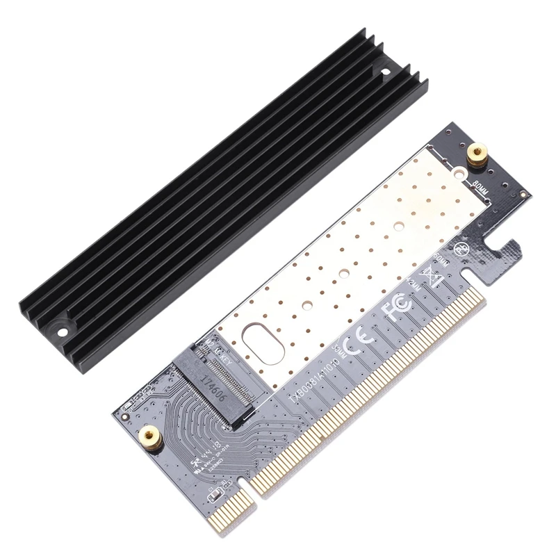 M.2 Nvme Ssd Adapter M2 To Pcie 3.0 X16 Controller Card M Key Interface Support Pci Express 3.0 X4 2230-2280 Size