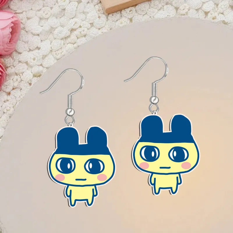 Tamagotchi Earrings for Women Girls Hip Hop Cute Exaggeratio