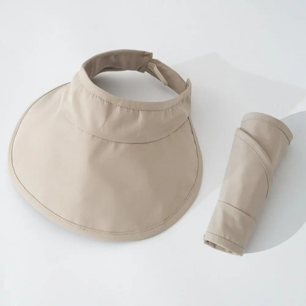 Casual UV Protection Large Brim Sun Hat Breathable Wide Brim Empty Top Hat Quick Drying Adjustable Foldable Sunhat Men