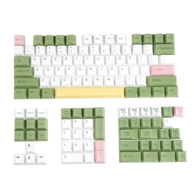 

Mechanical Keyboard Keycaps Mojito Original Cherry 128 Keys Compatible Cherry MX Kailh Gateron Switches