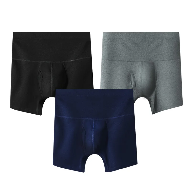 

5pcs Men's underwear, high-waisted, with a belly control function. Available in plus sizes, preventing leg chafing, protecting t