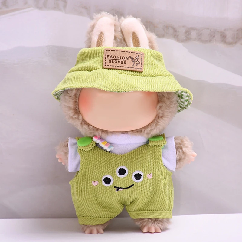 17cm Mini Plush Doll'S Clothes Outfit Accessories For Labubu Clothes Time To Chill Doll Clothes