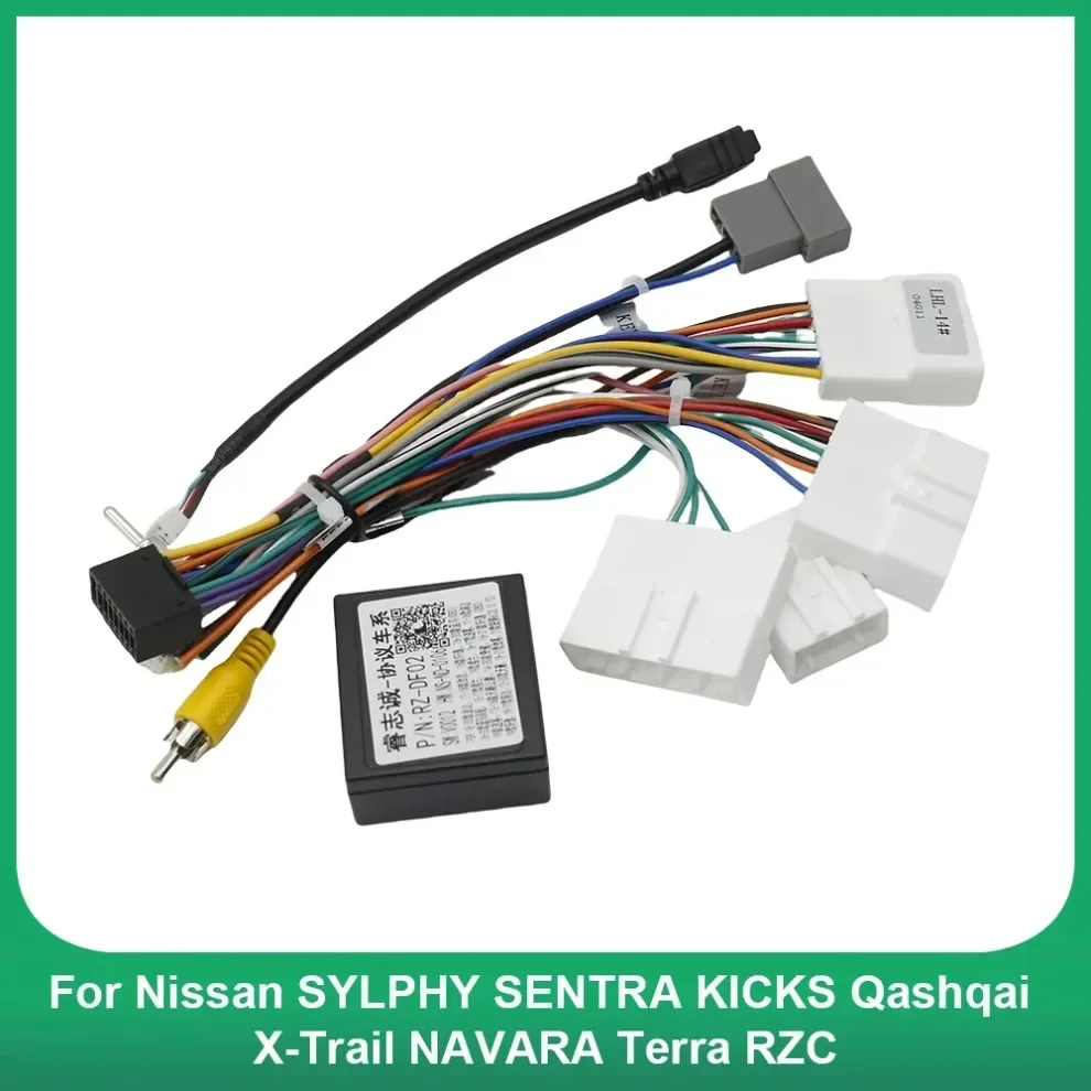 Car radio framePlayer Cable Plug Canbus Fitting Adaptor Dash Kits ForNissan SYLPHY SENTRA KICKS Qashqai X-Trail NAVARA Terra RZC