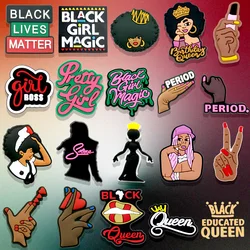 1/20pcs Magical Black Girl Pins for Women Girl Shoe Charms Queen Doctor Singer Boss Shoe Accessories Decorations Buckle Ornament