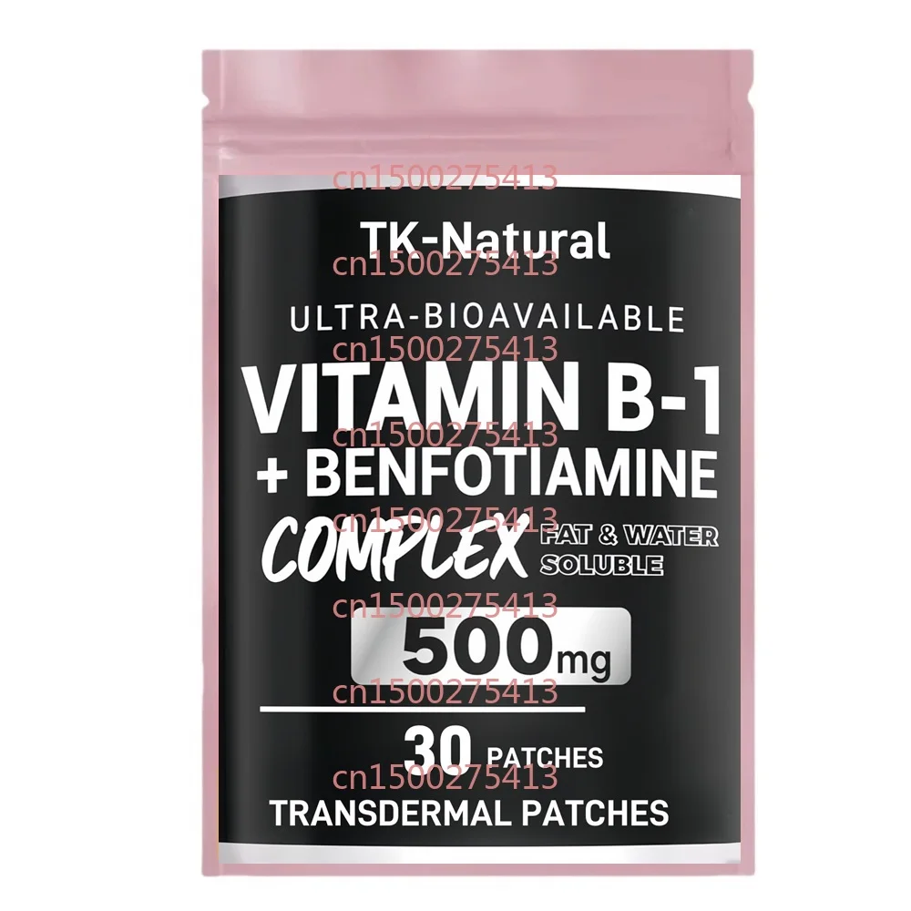 30 Patches Vitamin B1 Transdermal Patches Thiamine Supports Energy Metabolism & Nervous System Health