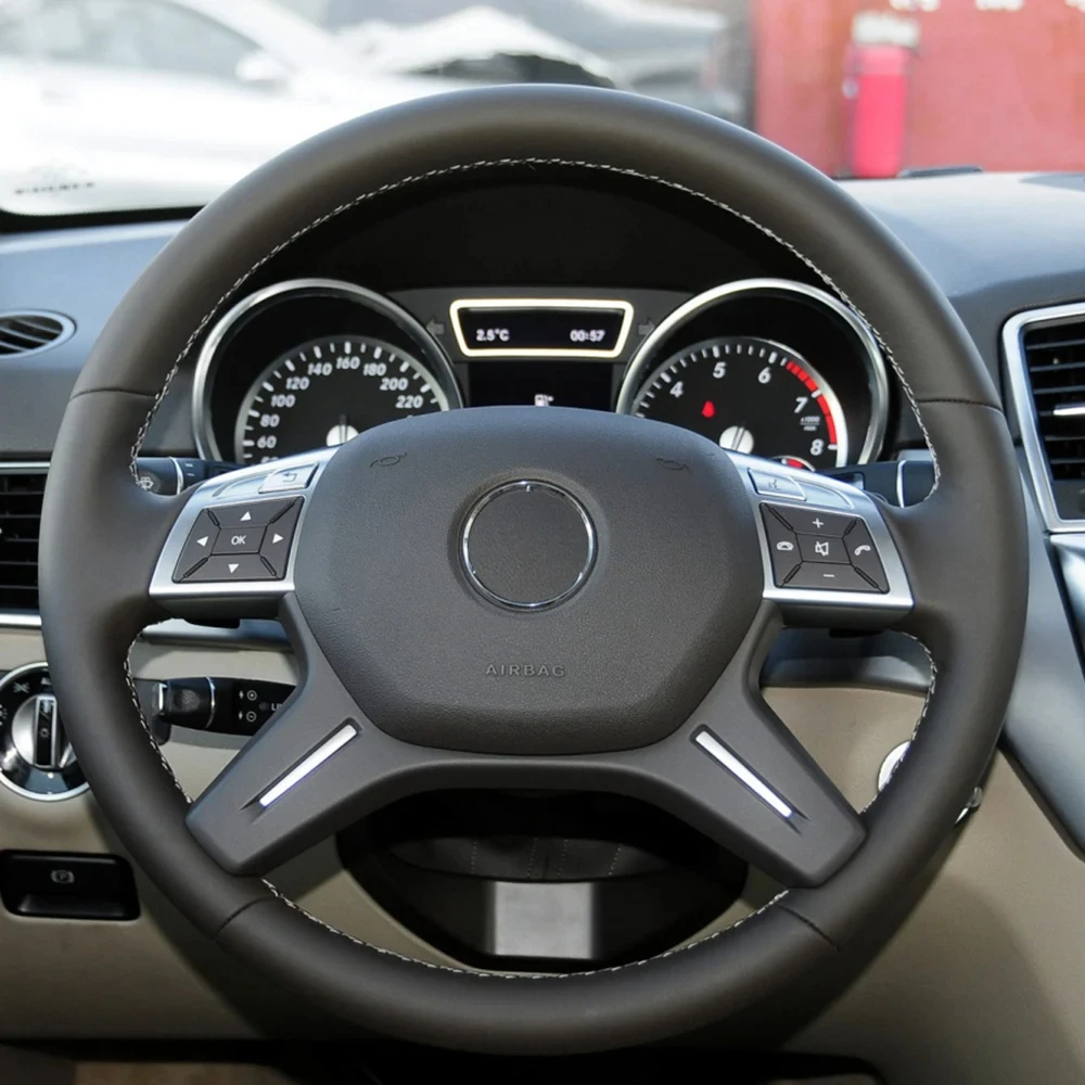 W204 W212 W166 W463 Car Steering Wheel Chrome Upper Cover Lower Trim Replacement For Mercedes Benz C E M ML GL GLS G Class