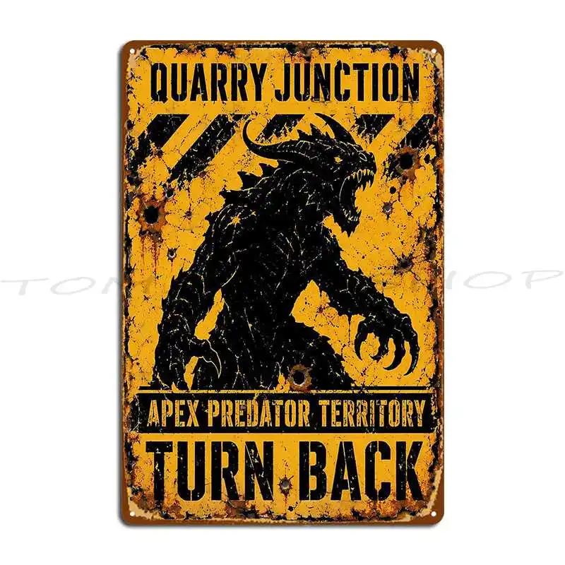 Quarry Danger Zone Metal Plaque Living Room Cinema Pub Design Tin Sign Poster
