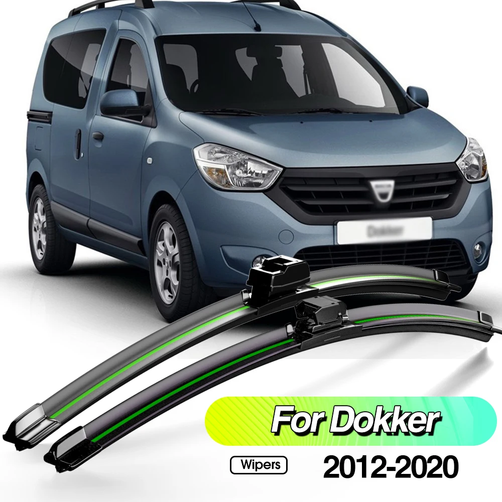 

For Dacia Dokker 2012-2020 2pcs Front Windshield Wiper Blades Windscreen Window Accessories 2014 2015 2016 2017 2018 2019