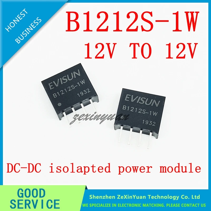 1PCS B1212S-1WR3 B1212S-1WR2 B1212S-1W 2 DC-DC Power Supply Module Input 12V Dual Output 12 New Original