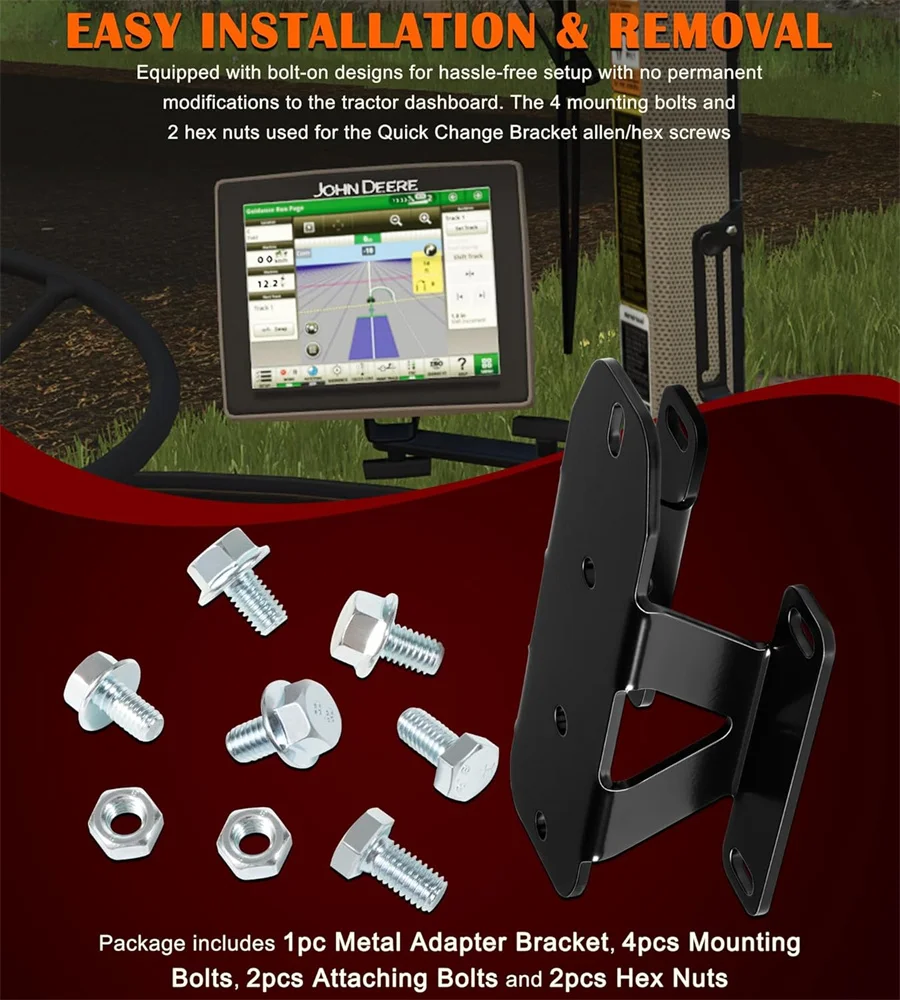 ANX Universal Display-Montageadapter-Kit BPF11839 für John Deere G5 GEN 4 GEN 5 G5Plus 4640 4240 4200 Displays Bildschirm Monitor – Detail 17