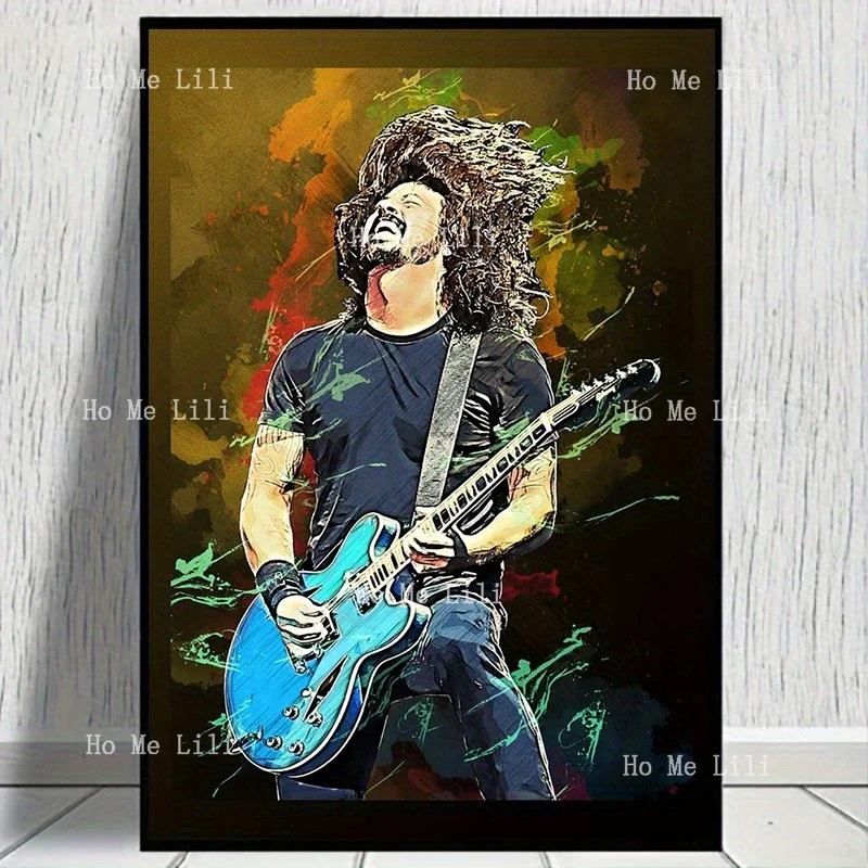 Dave Grohl Pop Art Poster Unframed Canvas Wall Art Perfect For Fans Home Office Or Hotel Decor