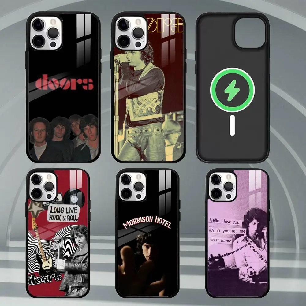 

The Doors Jim M-Morrison Phone Case For iPhone17,16,15,14,13,12,11 Plus,Pro Max Magnetic For Magsafe Wireless Charging
