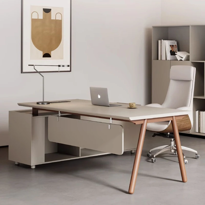 Lshaped Organizers Office Desk Space Saving Reception Display Design Office Desk Study Nordic Meuble Bureau Trendy Furniture