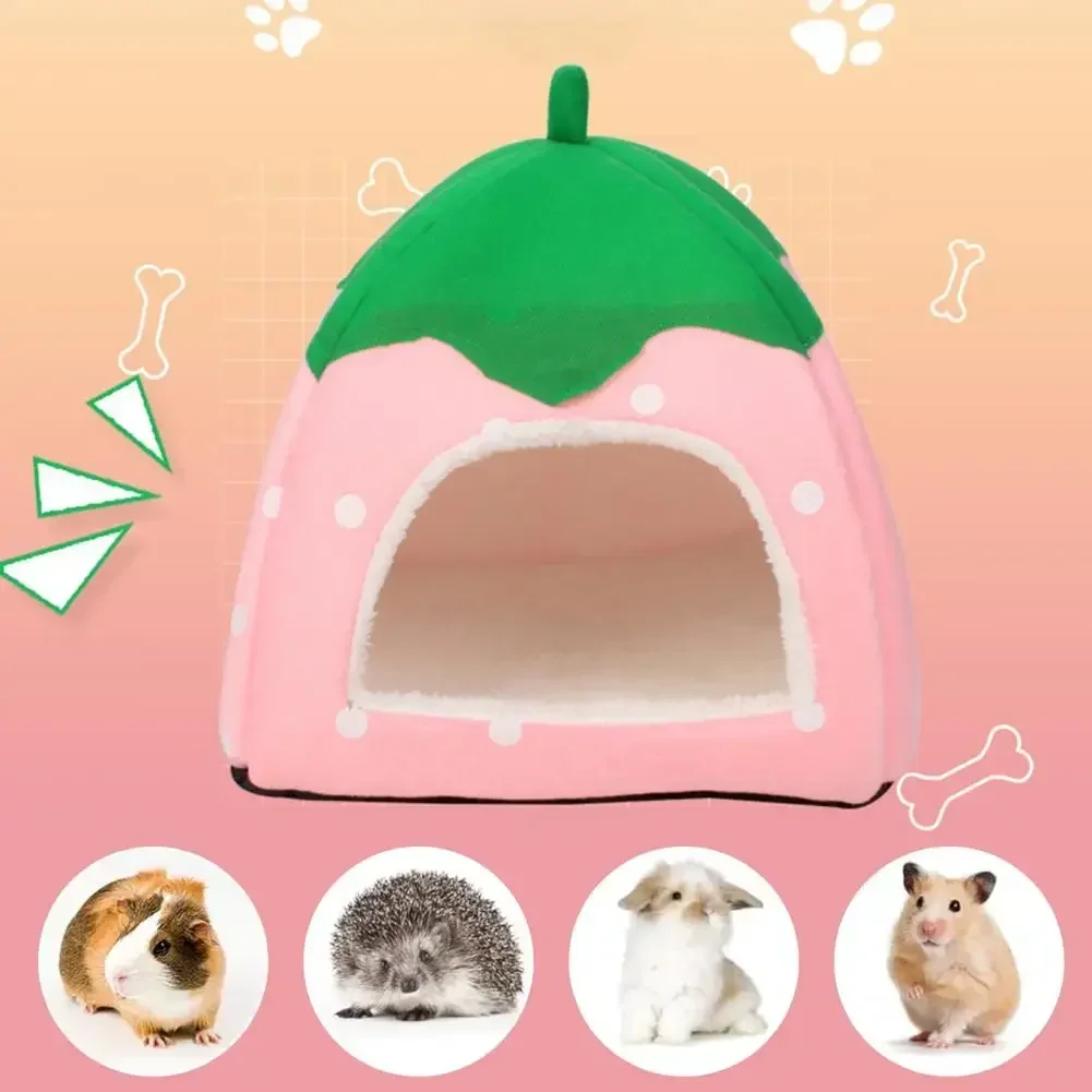 Bright Colored Pet Bed Space Pet Bed Cozy Hideaway Hut for Small Strawberry Hamster House Guinea Pig Bed Rabbit Chinchilla