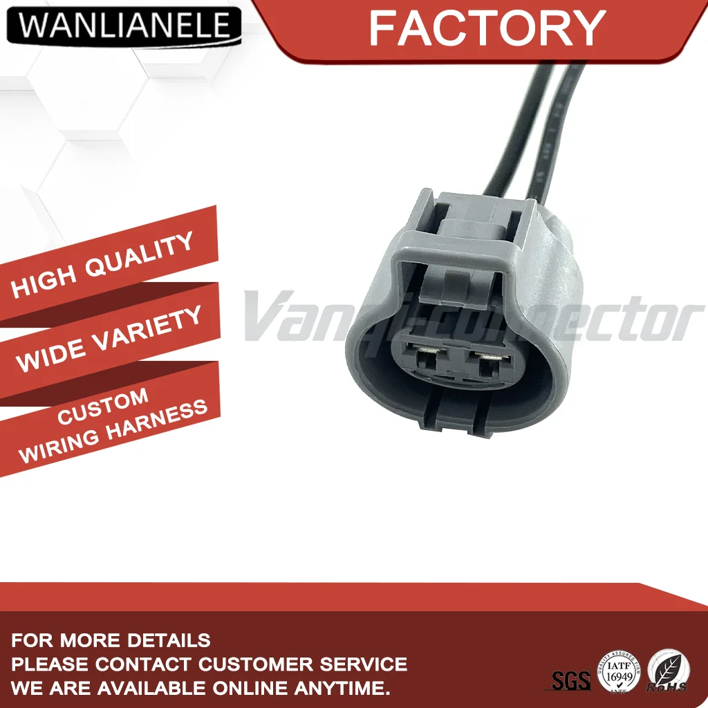 50set 2Pin Automotive Connector 176146-6 Female Socket Waterproof Sealed 25A Econoseal 4.8mm With 15cm Wires
